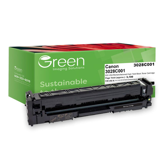 Green Imaging Solutions USA Remanufactured High Yield Black Toner Cartridge for Canon 054H (3028C001)