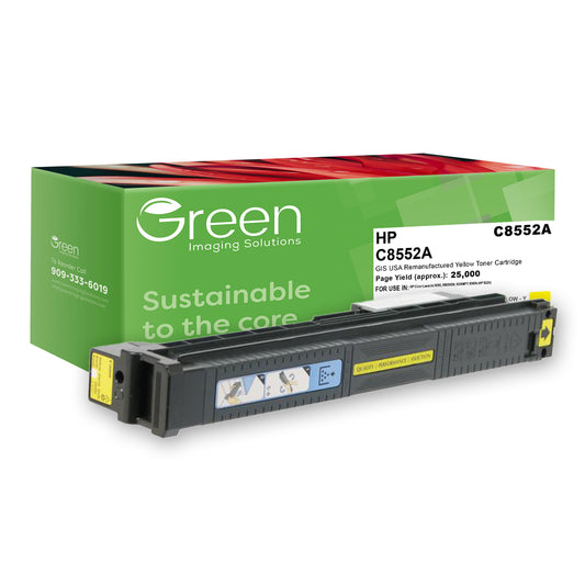 Green Imaging Solutions USA Remanufactured Yellow Toner Cartridge for HP 822A (C8552A)