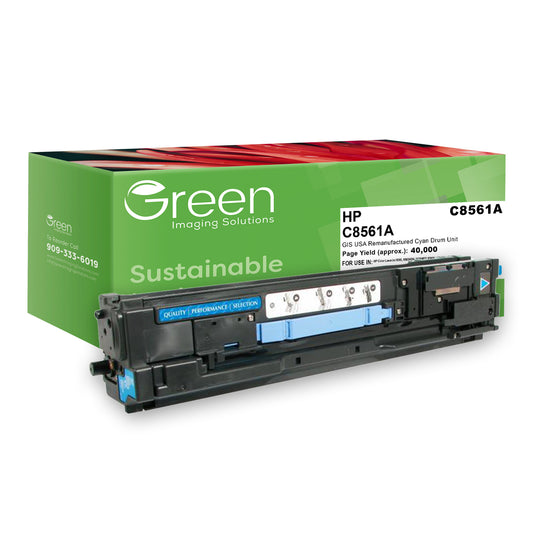 Green Imaging Solutions USA Remanufactured Cyan Drum Unit for HP 822A (C8561A)