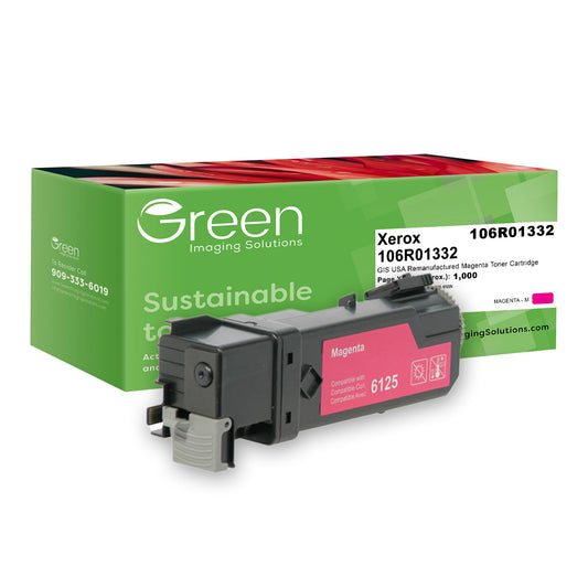 Green Imaging Solutions USA Remanufactured Non-OEM New Magenta Toner Cartridge for Xerox 106R01332