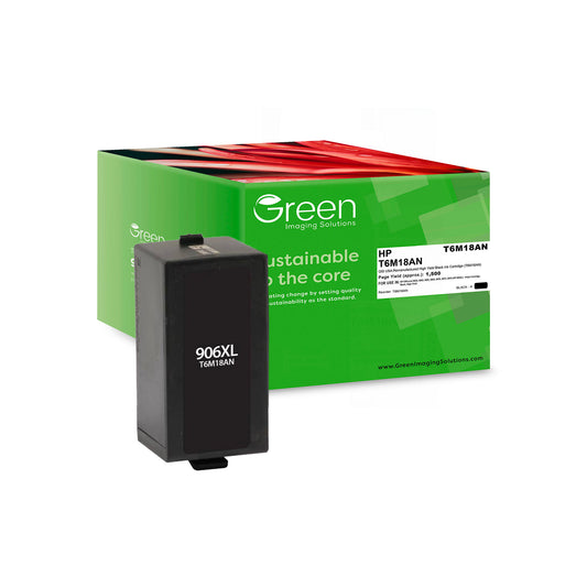 Green Imaging Solutions USA Remanufactured High Yield Black Ink Cartridge for HP 906XL (T6M18AN)