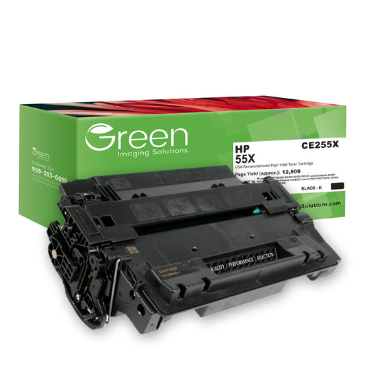 GIS USA Remanufactured High Yield Toner Cartridge for HP CE255X (HP 55X)