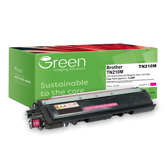 Green Imaging Solutions USA Remanufactured Magenta Toner Cartridge for Brother TN210