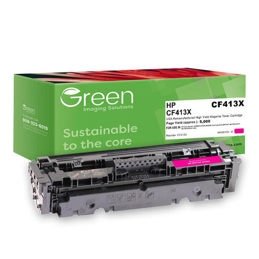 GIS USA Remanufactured High Yield Magenta Toner Cartridge for HP CF413X (HP 410X)