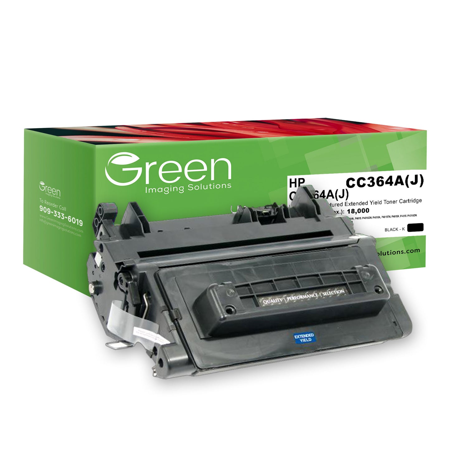GIS USA Remanufactured Extended Yield Toner Cartridge for HP CC364A