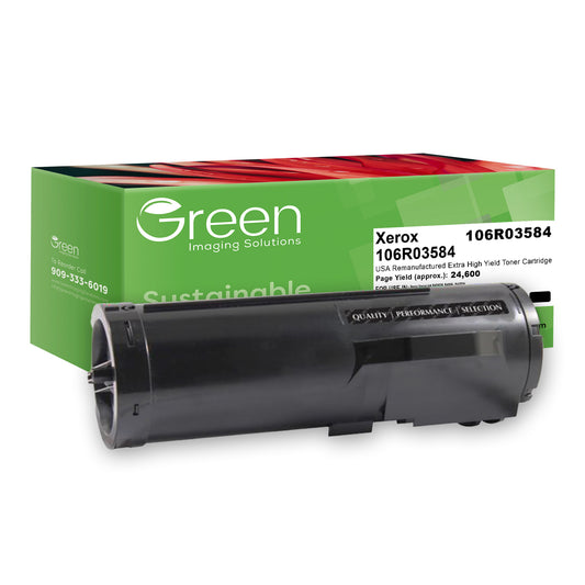Green Imaging Solutions USA Remanufactured Extra High Yield Toner Cartridge for Xerox 106R03584