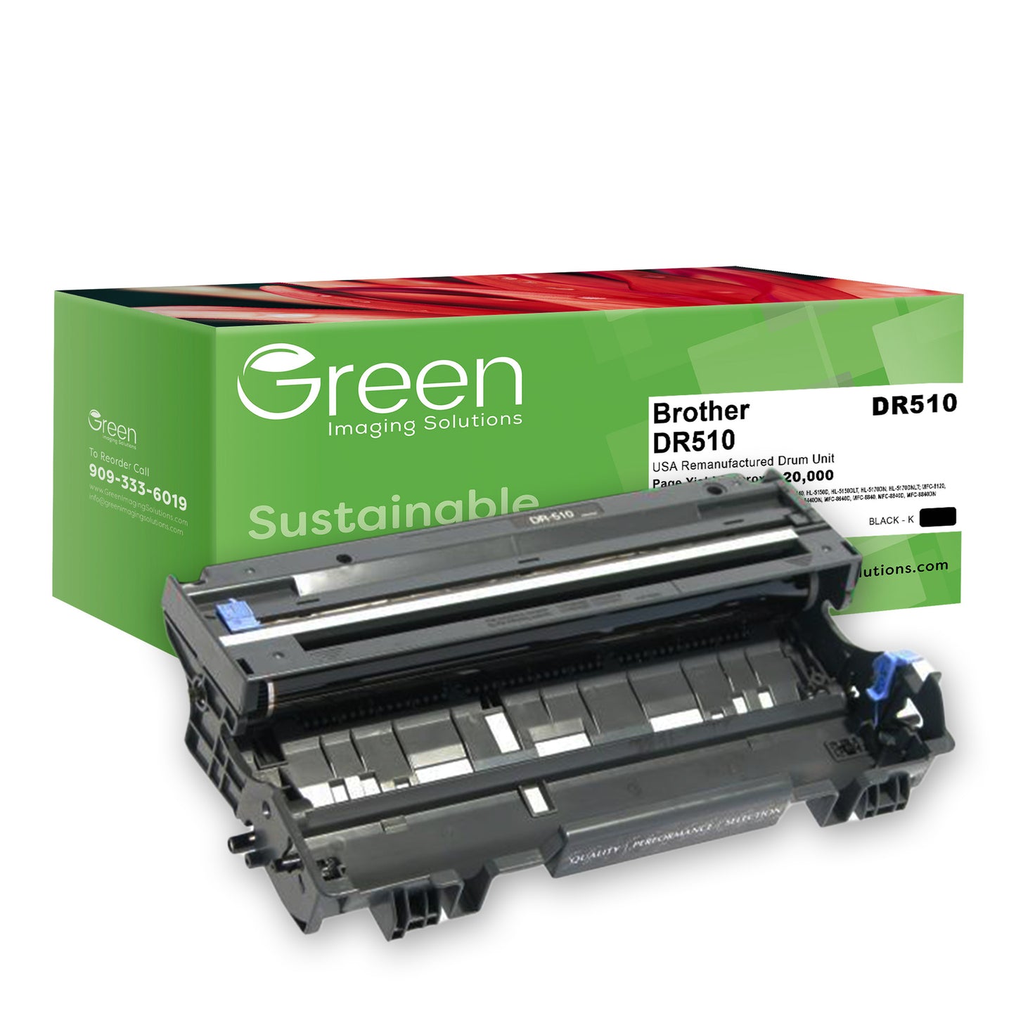 Green Imaging Solutions USA Remanufactured Drum Unit for Brother DR510