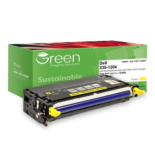 Green Imaging Solutions USA Remanufactured High Yield Yellow Toner Cartridge for Dell 3130
