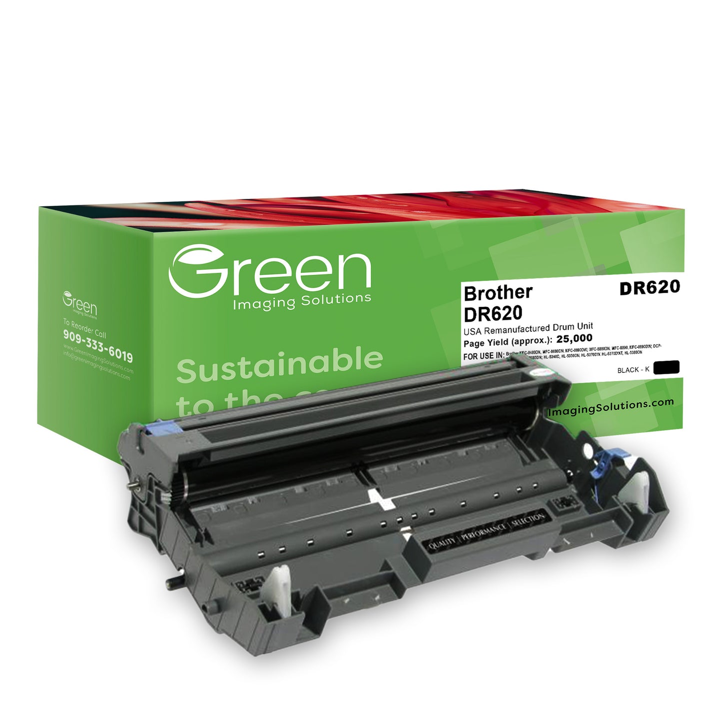 Green Imaging Solutions USA Remanufactured Drum Unit for Brother DR620