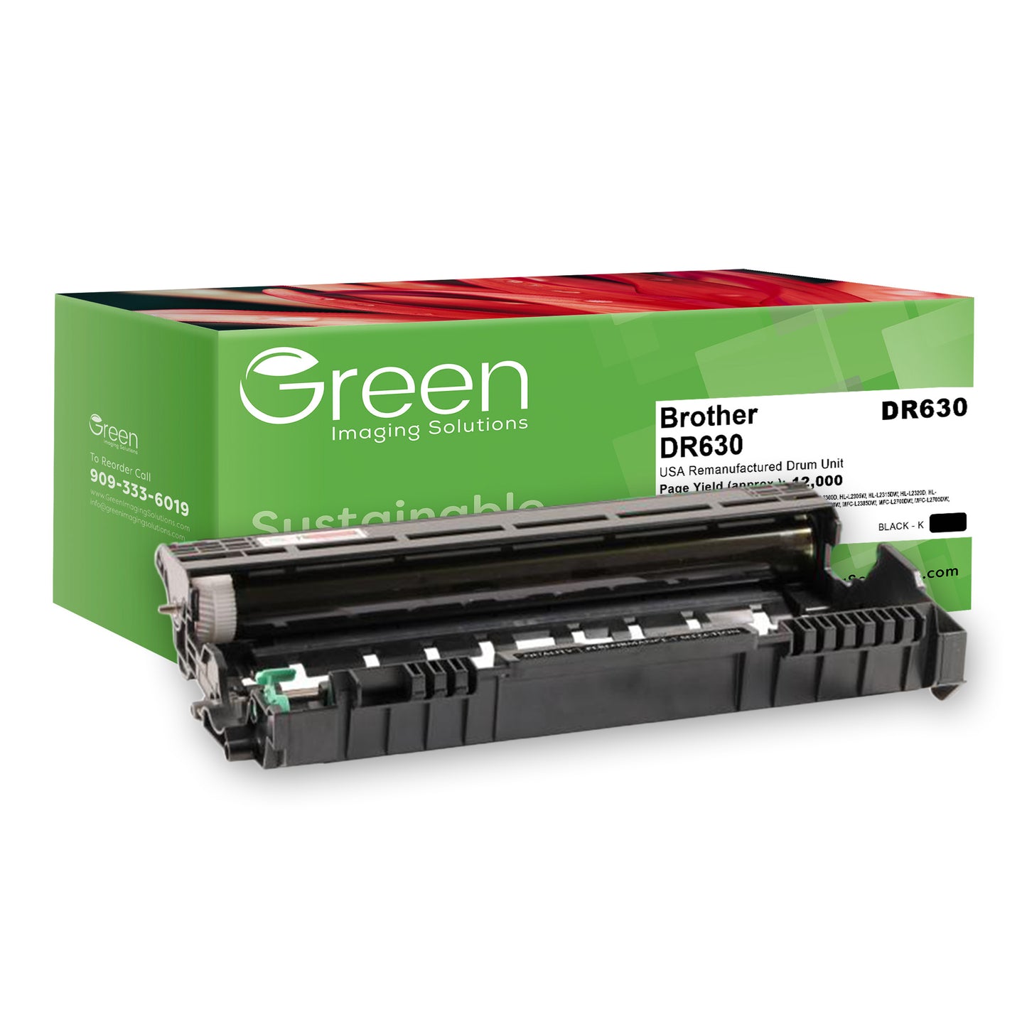 Green Imaging Solutions USA Remanufactured Drum Unit for Brother DR630