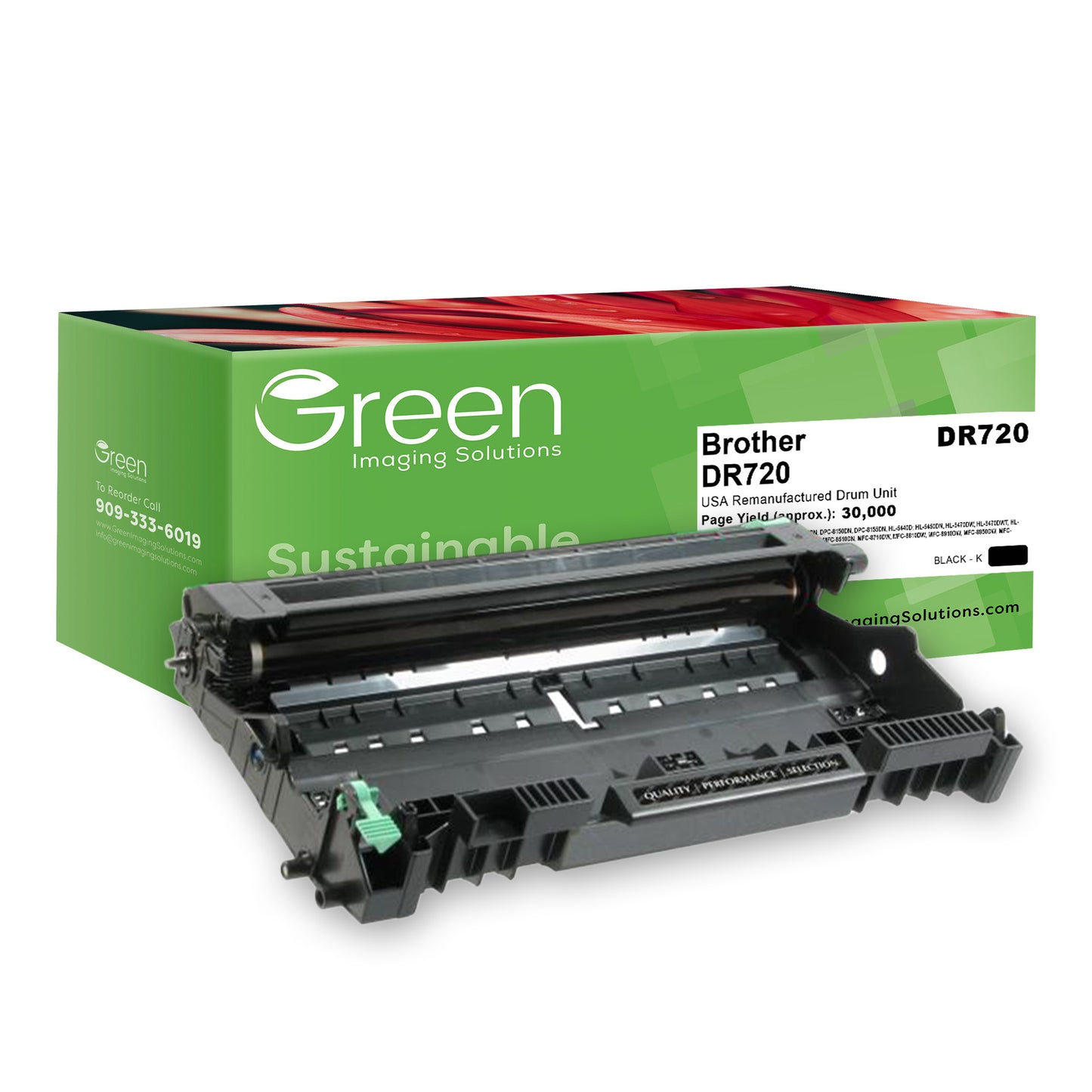 Green Imaging Solutions USA Remanufactured Drum Unit for Brother DR720