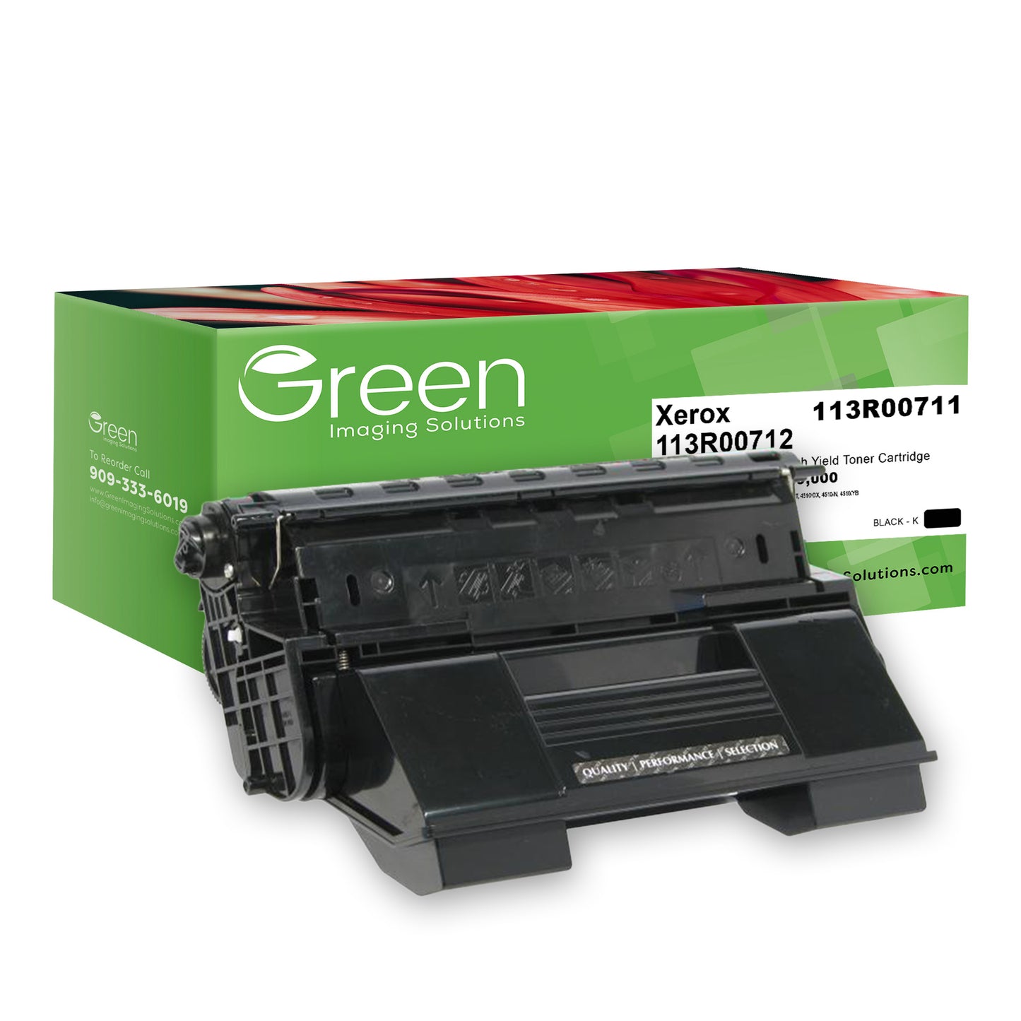 Green Imaging Solutions USA Remanufactured High Yield Toner Cartridge for Xerox 113R00712/113R00711