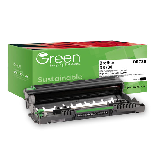 Green Imaging Solutions USA Remanufactured Drum Unit for Brother DR730