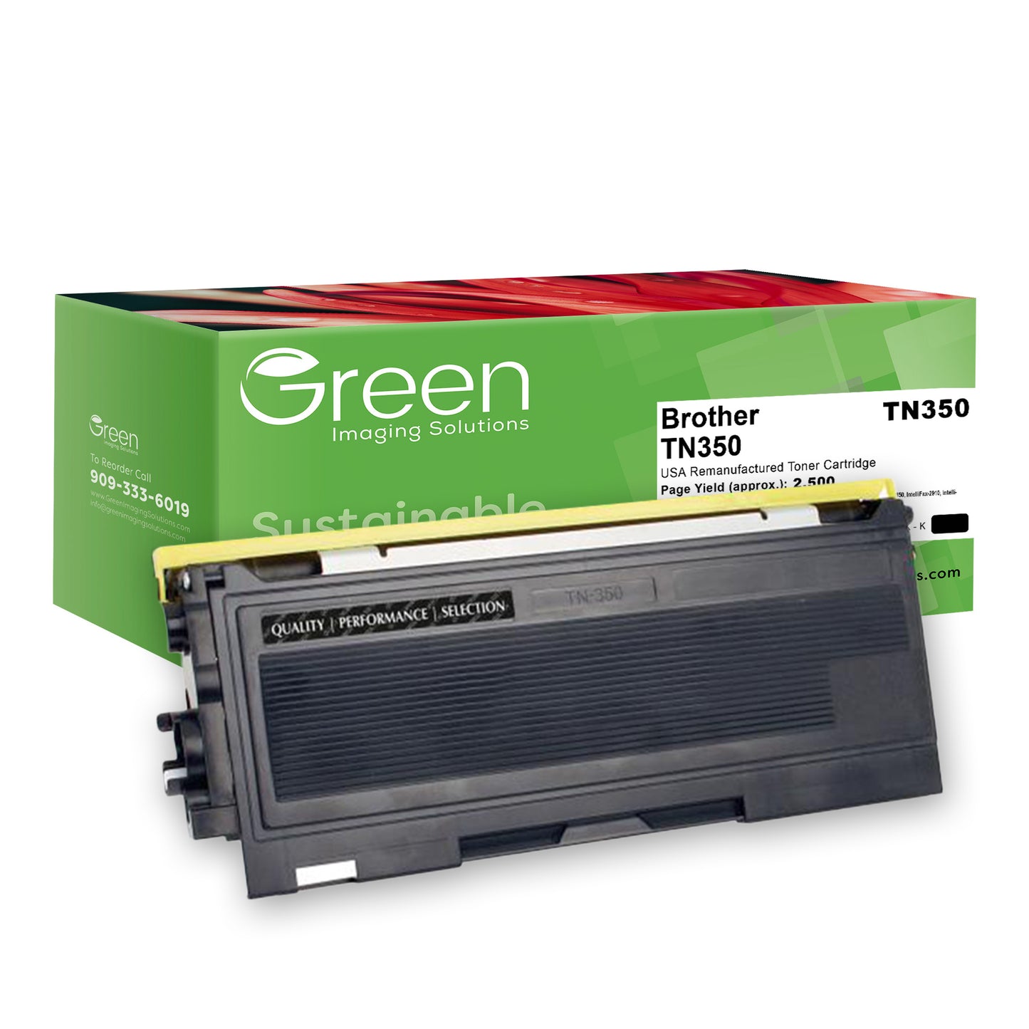 Green Imaging Solutions USA Remanufactured Toner Cartridge for Brother TN350