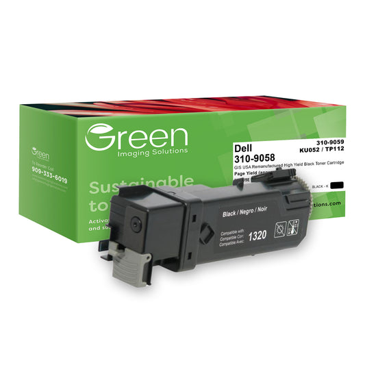 Green Imaging Solutions USA Remanufactured Non-OEM New High Yield Black Toner Cartridge for Dell 1320