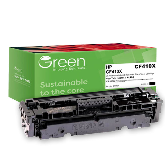 GIS USA Remanufactured High Yield Black Toner Cartridge for HP CF410X (HP 410X)